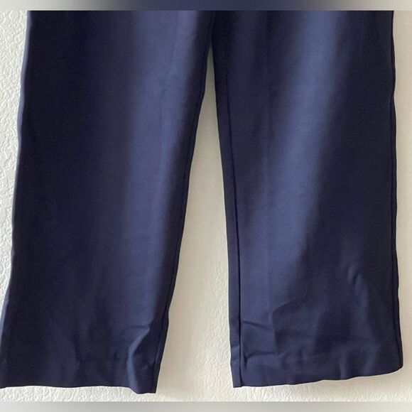 J Crew Factory NWT Wide Leg Ponte Pant Size 8 in Navy Blue | Soft - Picture 7 of 9